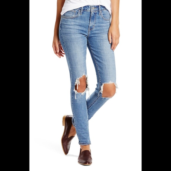 Levi's Denim - Levi’s 721 Ripped High Waist Skinny Jeans